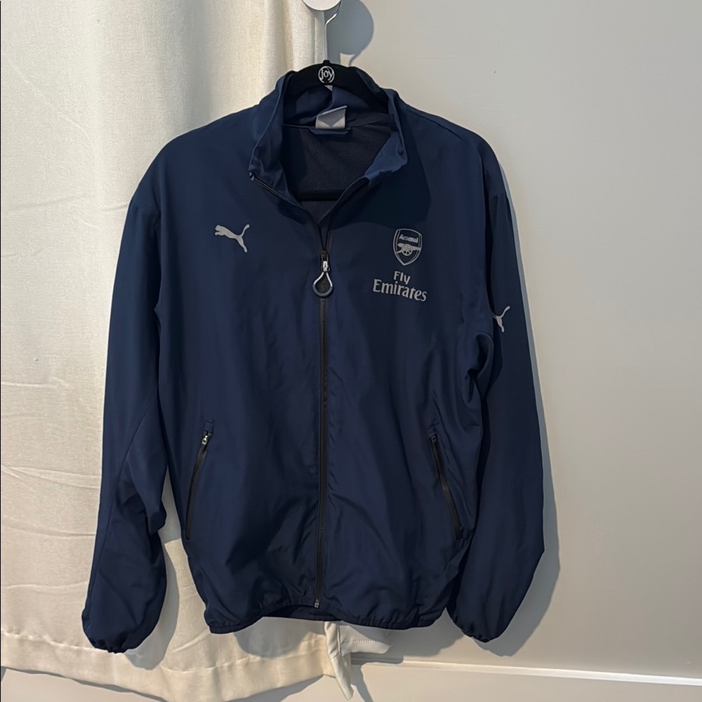 Puma Navy Blue Arsenal Windbreaker Jacket Lightweight